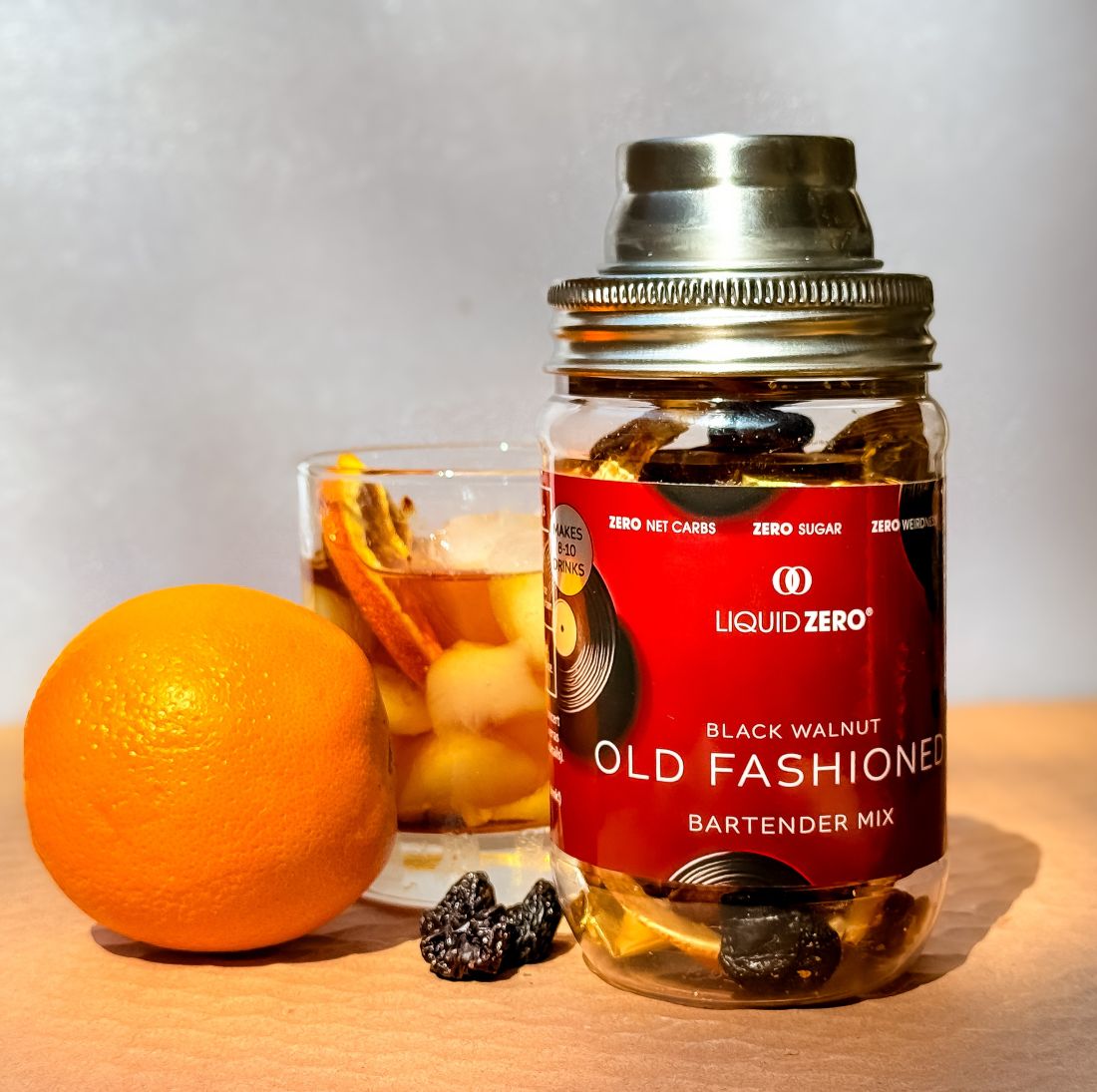 Black Walnut Old - Fashioned - LIQUID ZERO™ - A Sophisticated Escape to Simpler Times