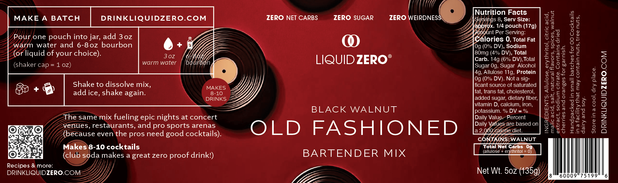 Limited Edition Old - Fashioned Trio - Makes 6 Cocktails - LIQUID ZERO® - Espresso Martini Trio - Makes 6