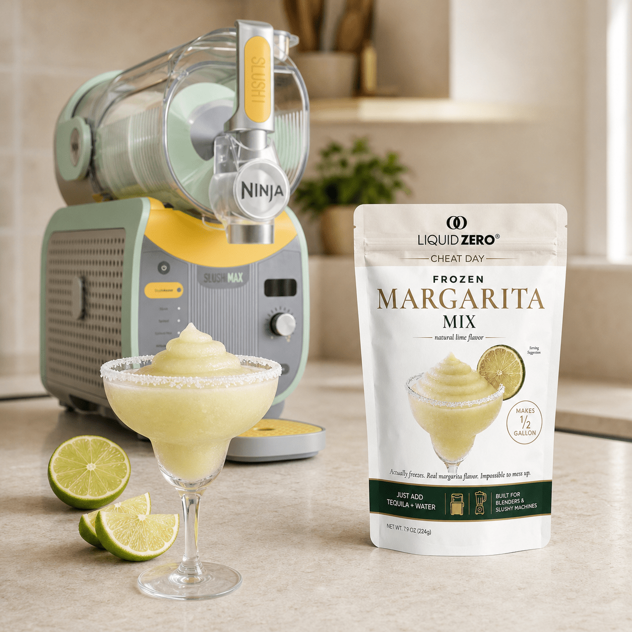 Cheat Day Classic Frozen Margarita Mix (Makes 1/2 Gallon) - For Ninja Slushi Machines & Blenders - LIQUID ZERO® -