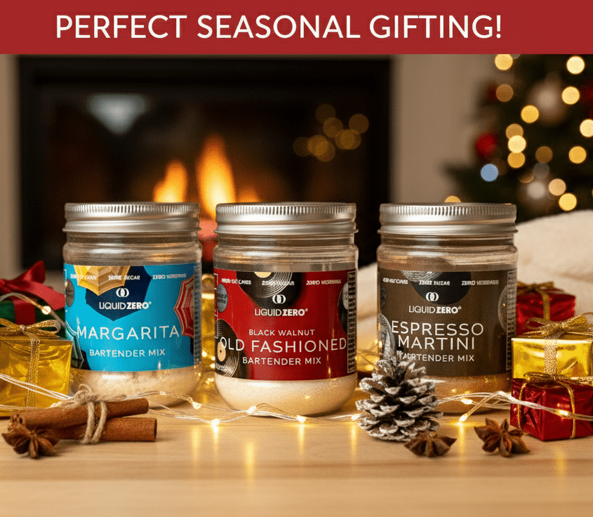 Limited Edition Winter Variety Pack Trio - 6 Cocktails - LIQUID ZERO® - Mixers Included: Margarita, Old - Fashioned, Mojito