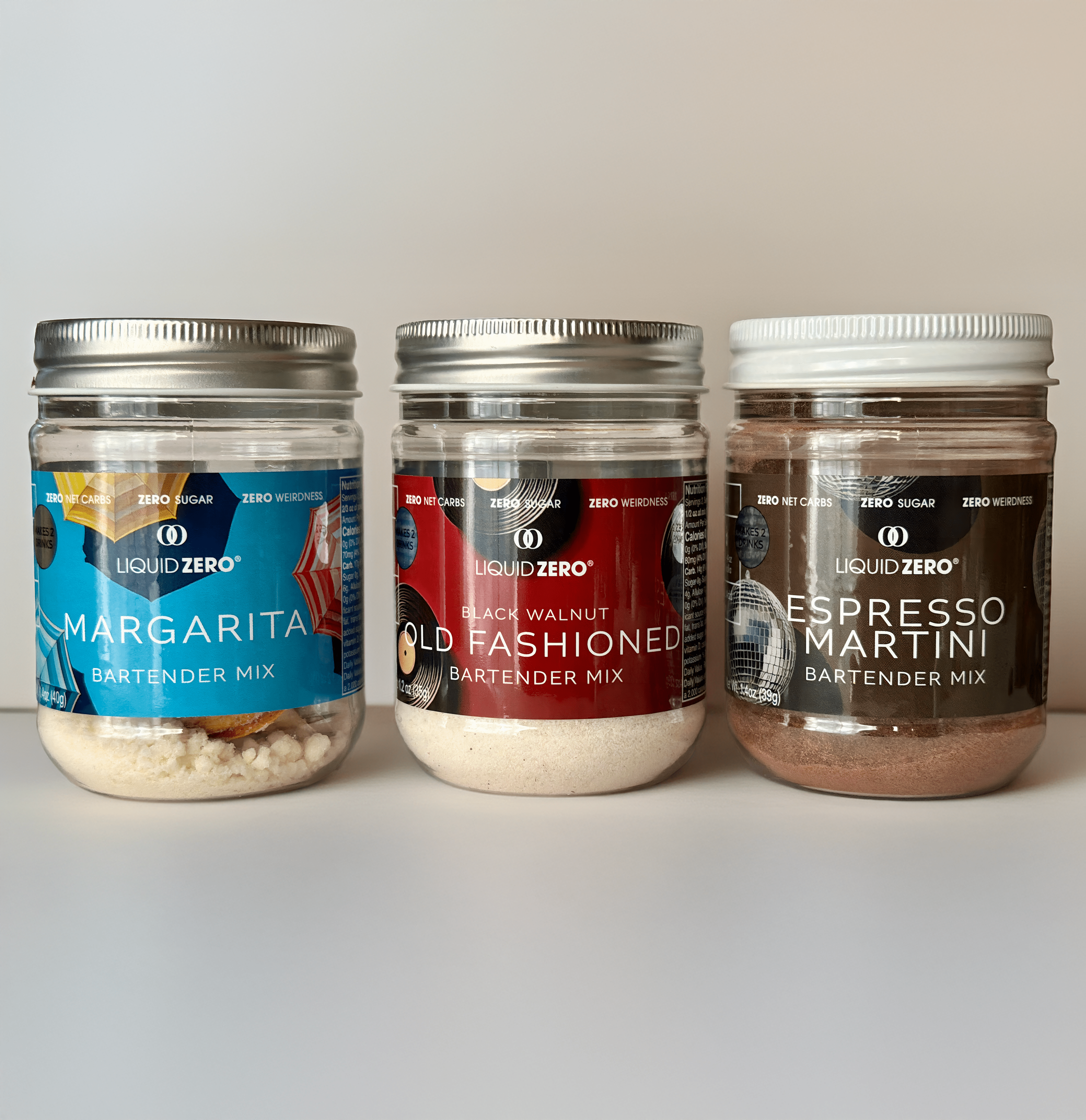 Limited Edition Winter Variety Pack Trio - 6 Cocktails - LIQUID ZERO® - Mixers Included: Margarita, Old - Fashioned, Mojito