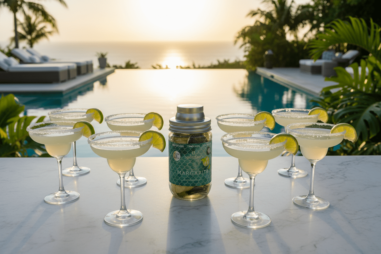 The Ultimate Margarita - Each Jar (Makes 8 Cocktails). Less than $2.50 per drink - LIQUID ZERO® - The Tranquility of a Mexican Sunset With Every Sip